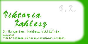 viktoria kahlesz business card